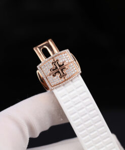 Đồng hồ Patek Philippe Aquanaut 5067 Replica 11 vỏ bọc vàng 18K đính full moissanite 35 (2)