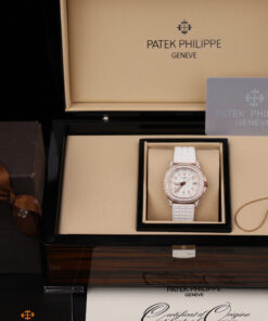 Đồng hồ Patek Philippe Aquanaut 5067 Replica 11 vỏ bọc vàng 18K đính full moissanite 35 (2)