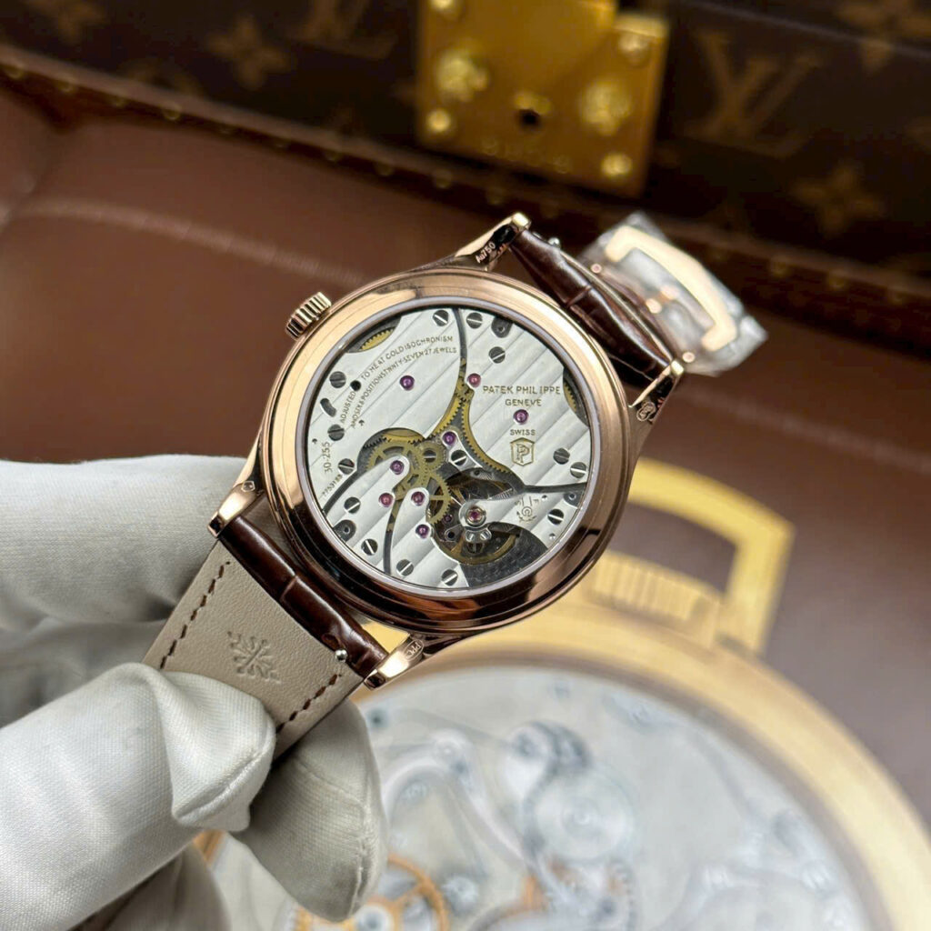 Đồng hồ Patek Philippe Rep 11 Calatrava 6119R mặt trắng vỏ mạ vàng hồng 39mm (1)