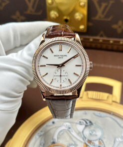 Đồng hồ Patek Philippe Rep 11 Calatrava 6119R mặt trắng vỏ mạ vàng hồng 39mm (1)