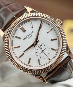 Đồng hồ Patek Philippe Rep 11 Calatrava 6119R mặt trắng vỏ mạ vàng hồng 39mm (1)