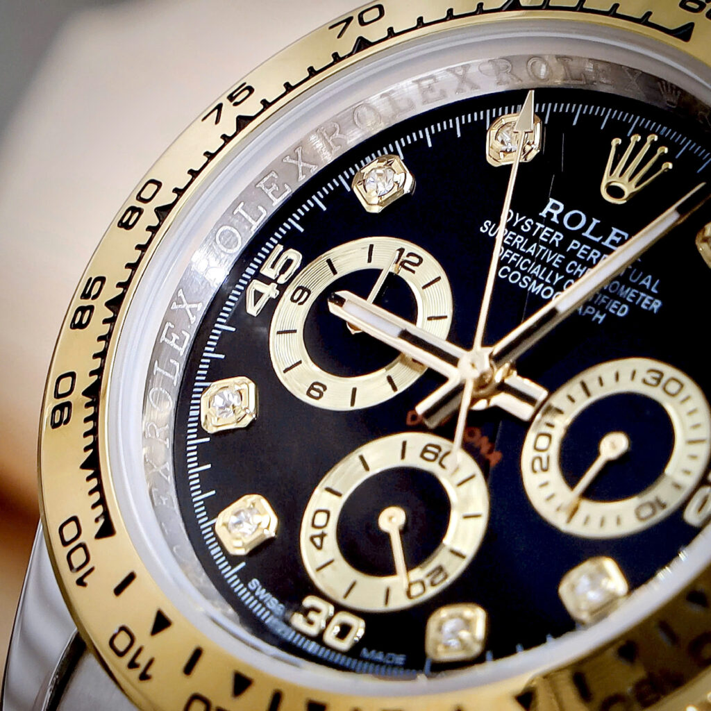 Đồng hồ Rolex Cosmograph Daytona Nam Demi Cọc Số Đá Fake Cao Cấp 40mm