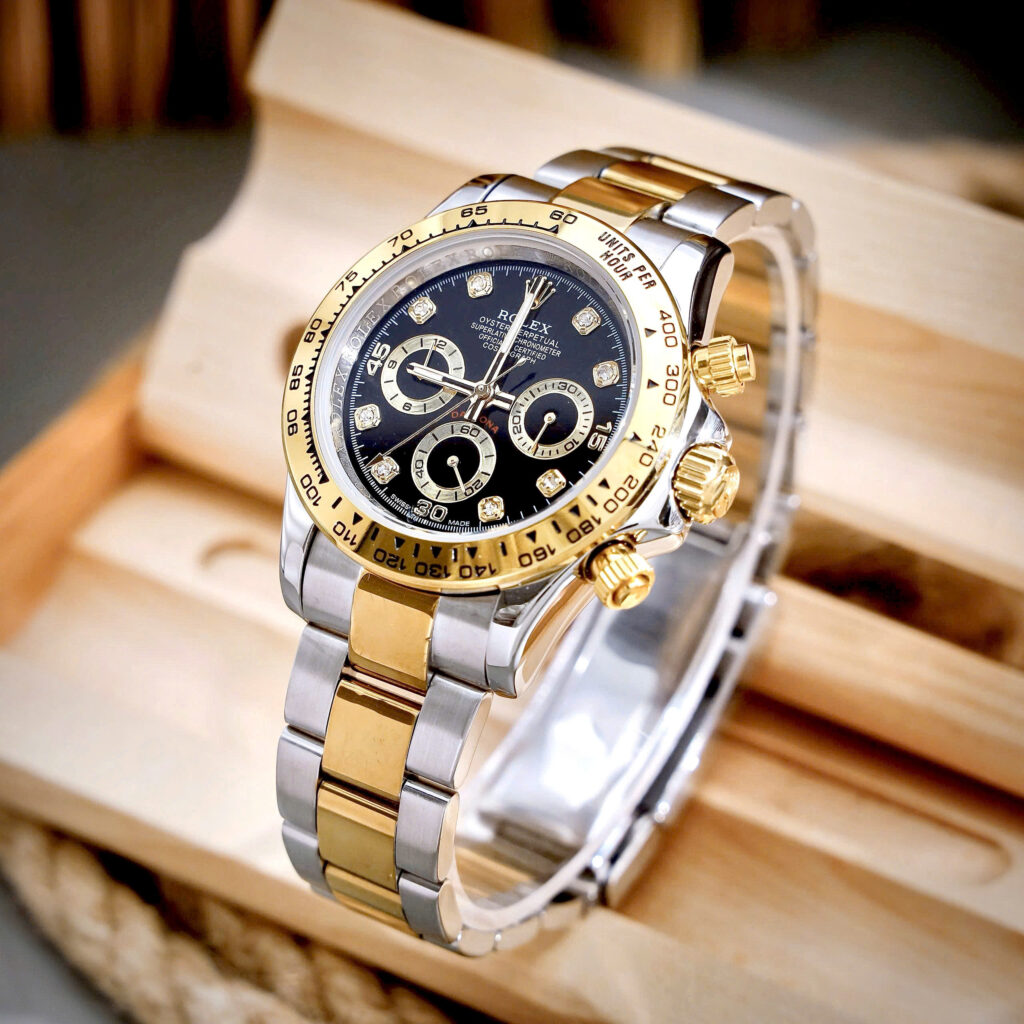 Đồng hồ Rolex Cosmograph Daytona Nam Demi Cọc Số Đá Fake Cao Cấp 40mm
