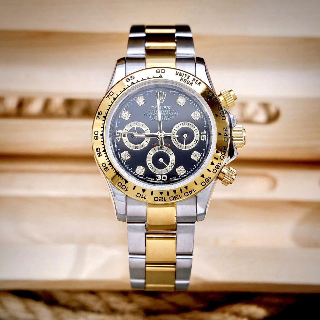 Đồng hồ Rolex Cosmograph Daytona Nam Demi Cọc Số Đá Fake Cao Cấp 40mm