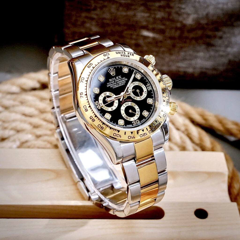 Đồng hồ Rolex Cosmograph Daytona Nam Demi Cọc Số Đá Fake Cao Cấp 40mm
