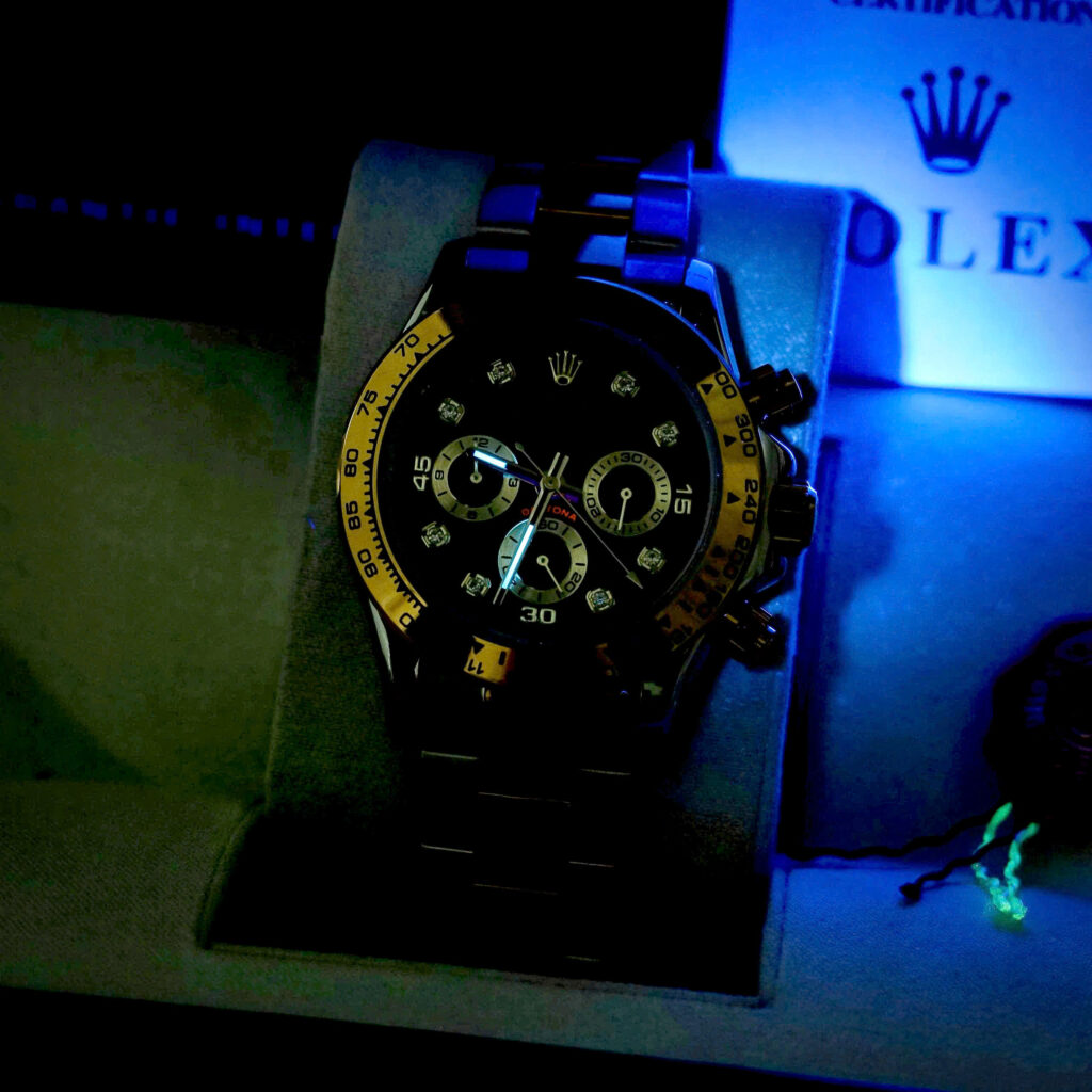 Đồng hồ Rolex Cosmograph Daytona Nam Demi Cọc Số Đá Fake Cao Cấp 40mm