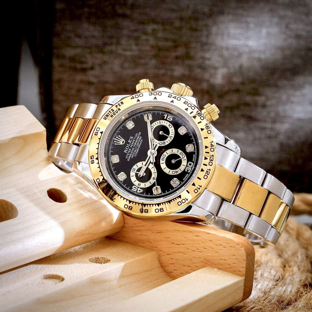 Đồng hồ Rolex Cosmograph Daytona Nam Demi Cọc Số Đá Fake Cao Cấp 40mm