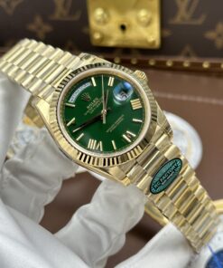 Đồng hồ Rolex Day-Date Rep 11 mặt xanh lá cây máy calibre 3255 Thuỵ Sỹ xưởng RC 40mm (2)