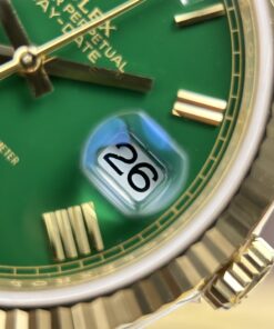 Đồng hồ Rolex Day-Date Rep 11 mặt xanh lá cây máy calibre 3255 Thuỵ Sỹ xưởng RC 40mm (2)
