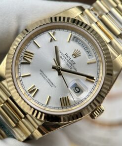 Đồng hồ Rolex Day-Date Replica 11 mặt bạc máy calibre 3255 Thuỵ Sỹ xưởng RC 40mm (2)