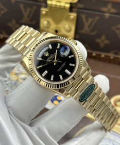 Đồng hồ Rolex Day-Date Replica cao cấp mặt đen máy calibre 3255 Thuỵ Sỹ xưởng RC 40mm (2)