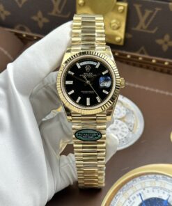 Đồng hồ Rolex Day-Date Replica cao cấp mặt đen máy calibre 3255 Thuỵ Sỹ xưởng RC 40mm (2)