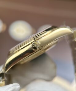 Đồng hồ Rolex Day-Date nam chế tác mặt trắng sứ máy calibre 3255 Thuỵ Sỹ xưởng RC 40mm (2)