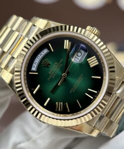Đồng hồ Rolex nam chế tác Day-Date mặt xanh ombre máy calibre 3255 Thuỵ Sỹ xưởng RC 40mm (2)