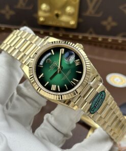Đồng hồ Rolex nam chế tác Day-Date mặt xanh ombre máy calibre 3255 Thuỵ Sỹ xưởng RC 40mm (2)