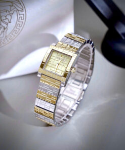 Đồng hồ Versace Mosaic nữ demi vàng gold dây kim loại máy pin nhật like auth 22mm