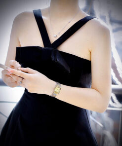 Đồng hồ Versace Mosaic nữ demi vàng gold dây kim loại máy pin nhật like auth 22mm