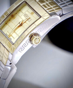 Đồng hồ Versace Mosaic nữ demi vàng gold dây kim loại máy pin nhật like auth 22mm