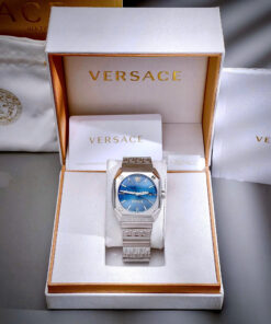 Đồng hồ Versace VE8F00524 Antares Nam Dây Kim Mặt Xanh Blue Loại Fake 11 44mm