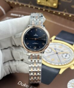 Đồng hồ nữ Omega De Ville Prestige Rep 11 mặt số màu xanh dương máy cơ tự động 34mm (1)
