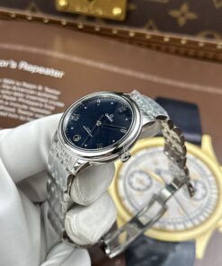 Đồng hồ nữ Omega De Ville Prestige Replica 11 mặt số màu xanh dương dây kim loại 34mm (2)