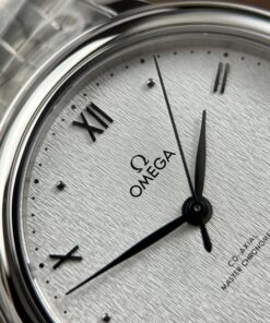 Đồng hồ nữ Omega Replica 11 De Ville Prestige mặt số màu trắng dây kim loại 34mm (2)