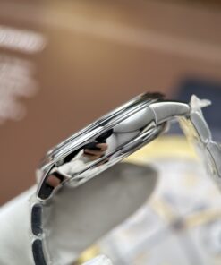 Đồng hồ nữ Omega Replica 11 De Ville Prestige mặt số màu xanh lam dây kim loại 34mm (2)