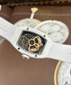 Đồng hồ nữ Richard Mille RM07-01 Rep 11 vỏ gốm trắng máy cơ Thuỵ Sỹ super clone xưởng ZF 36mm (2)
