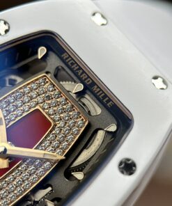 Đồng hồ nữ Richard Mille RM07-01 Rep 11 vỏ gốm trắng máy cơ Thuỵ Sỹ super clone xưởng ZF 36mm (2)