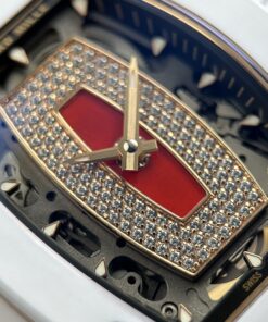 Đồng hồ nữ Richard Mille RM07-01 Rep 11 vỏ gốm trắng máy cơ Thuỵ Sỹ super clone xưởng ZF 36mm (2)
