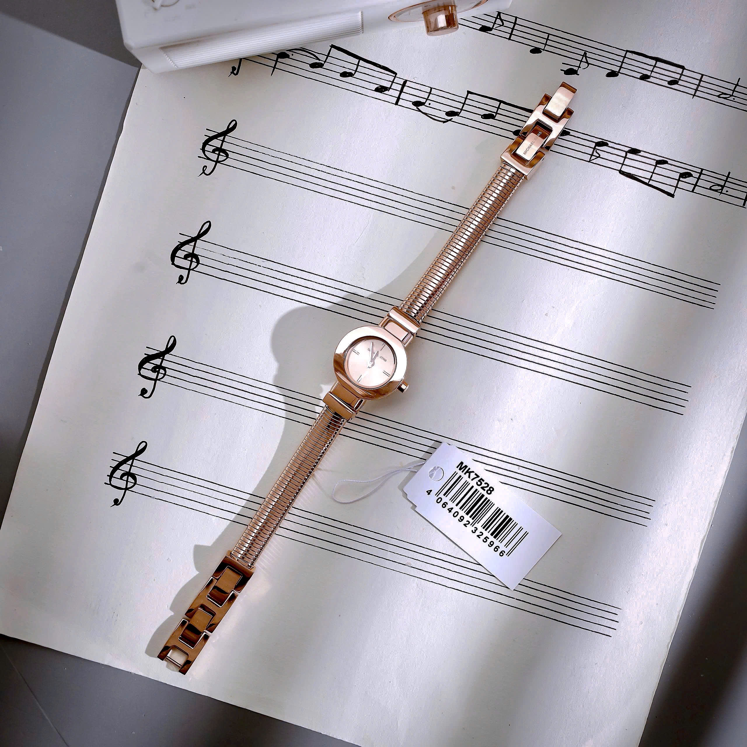 Đồng Hồ Michael Kors Gramercy Analogue MK7527 dây kim loại vàng hồng like auth 21mm (6) Đồng Hồ Michael Kors Gramercy Analogue MK7527