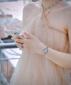 Đồng Hồ Michael Kors Gramercy Analogue nữ mặt xà cừ dây kim loại like auth 21mm