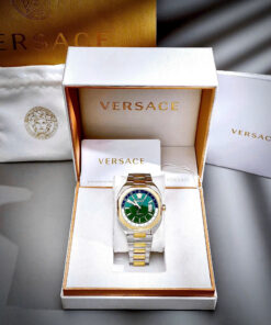 Đồng Hồ Versace Couple nam demi mặt xanh ngọc máy pin nhật like auth 42mm