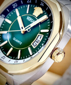 Đồng Hồ Versace Couple nam demi mặt xanh ngọc máy pin nhật like auth 42mm