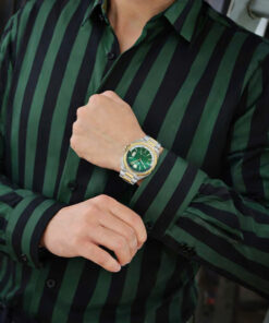 Đồng Hồ Versace Couple nam demi mặt xanh ngọc máy pin nhật like auth 42mm