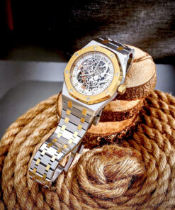 Đồng hồ Audemars Piguet Royal Oak Skeleton demi vàng gold fake cao cấp 42mm