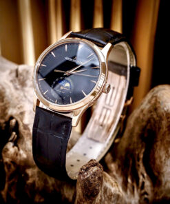 Đồng hồ Jaeger - LeCoultre Master Ultra Thin Moon nam vàng gold dây da máy cơ nhật giá rẻ 39mm