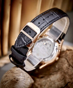 Đồng hồ Jaeger - LeCoultre Master Ultra Thin Moon nam vàng gold dây da máy cơ nhật giá rẻ 39mm