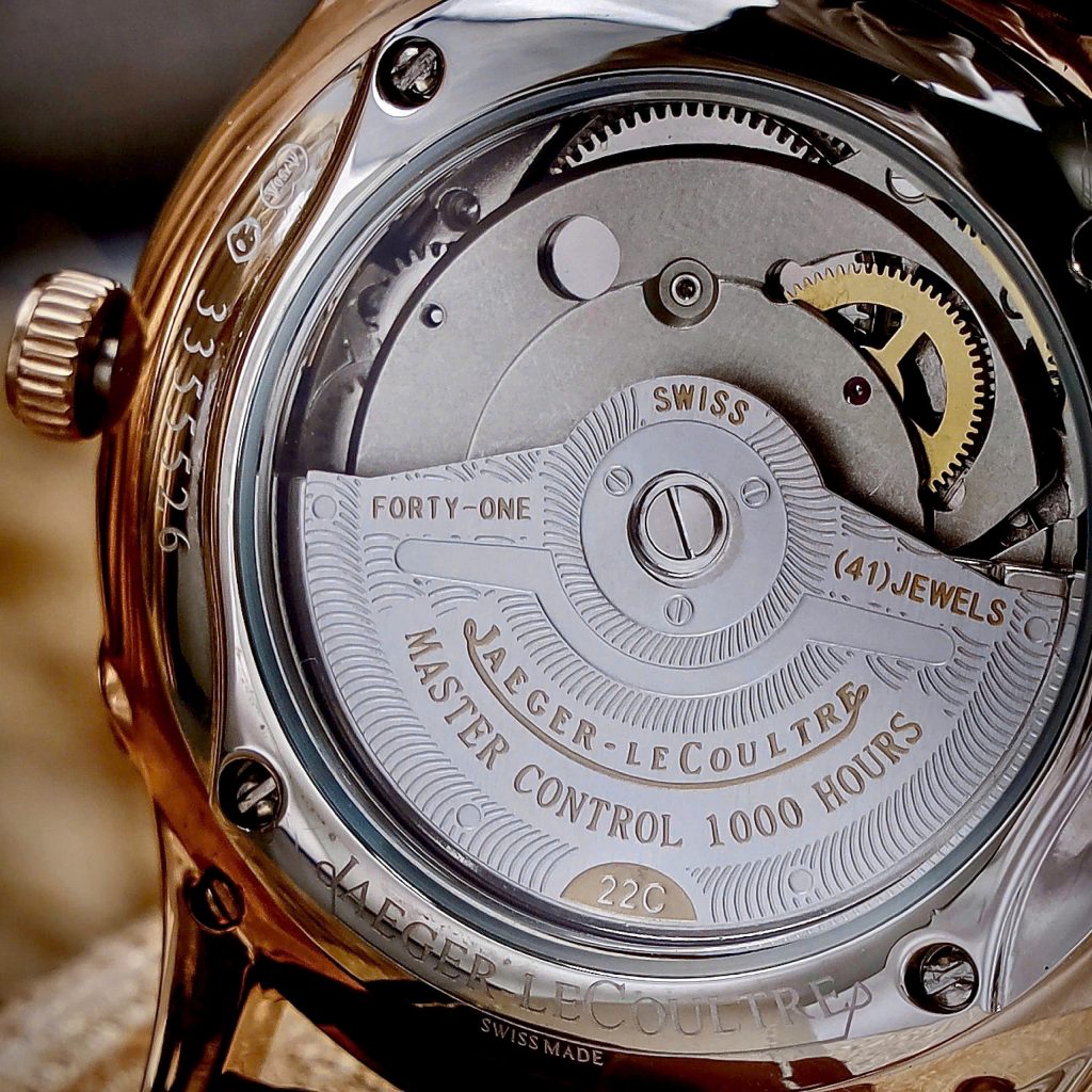  Đồng hồ Jaeger – LeCoultre Master Ultra Thin Moon nam vàng gold dây da nâu fake cao cấp 39mm