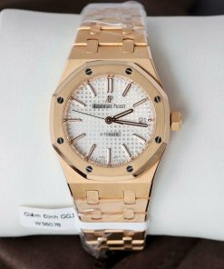 Đồng Hồ Audemars Piguet Replica 11 Bọc Vàng Hồng 18k Mặt Trắng Unisex 37mm