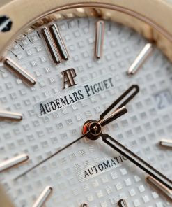 Đồng Hồ Audemars Piguet Replica 11 Bọc Vàng Hồng 18k Mặt Trắng Unisex 37mm