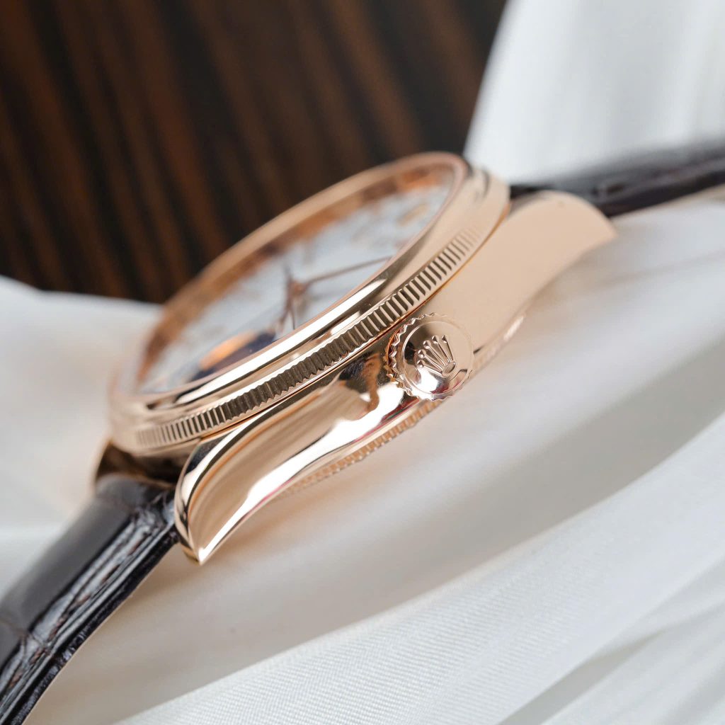 Đồng Hồ Rolex Cellini Moonphase 50535 Chế Tác Bọc Vàng Hồng 18K KZ Factory 39mm