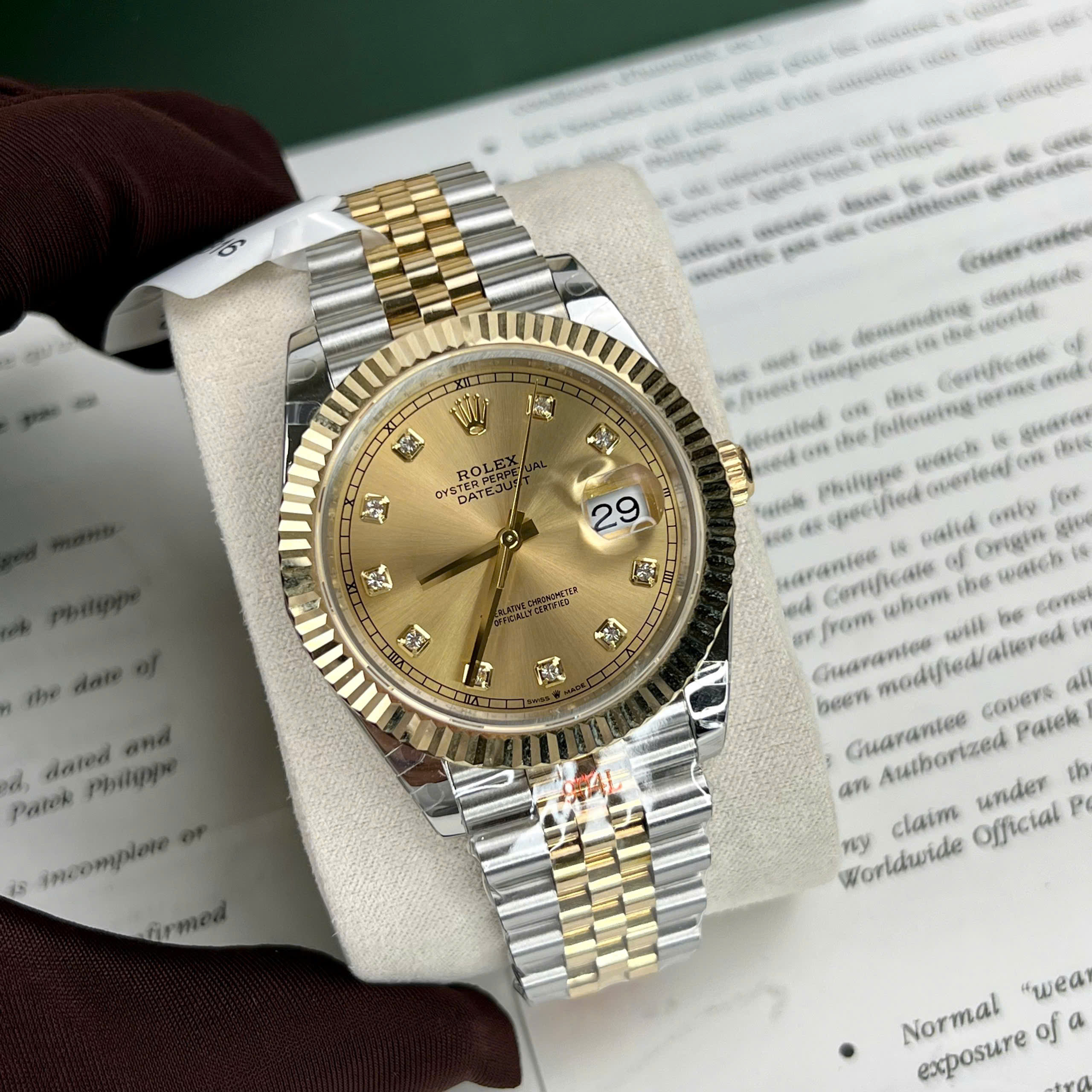 Đồng Hồ Rolex DateJust 126333 Bọc Vàng Thật Replica Cao Cấp Nhà Máy GM 41mm (9) Đồng Hồ Rolex DateJust 126333 Bọc Vàng Thật Replica Cao Cấp Nhà Máy GM 41mm