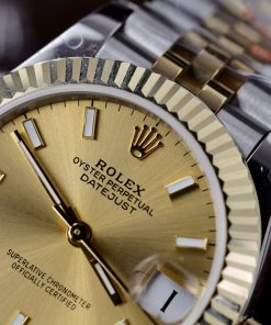 Đồng Hồ Rolex DateJust Nữ Bọc Vàng Thật Cọc Số Dạ Quang Replica 11 31mm