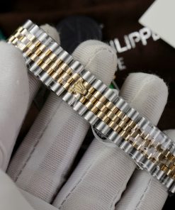 Đồng Hồ Rolex DateJust Nữ Bọc Vàng Thật Cọc Số Dạ Quang Replica 11 31mm