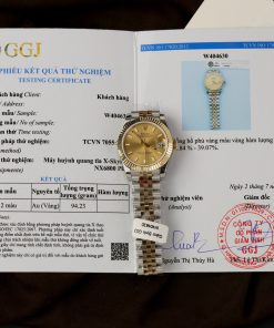 Đồng Hồ Rolex DateJust Nữ Bọc Vàng Thật Cọc Số Dạ Quang Replica 11 31mm