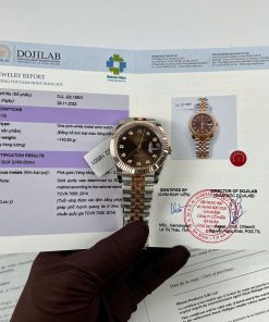 Đồng Hồ Rolex Datejust Chocolate Chế Tác Bọc Vàng Hồng 18k Nhà Máy GM 41mm
