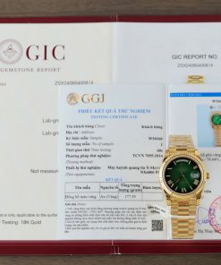 Đồng Hồ Rolex Day-Date Bọc Vàng 18k Rep 11 Mặt Xanh Green Trọng Lượng 175 Gram V3 GM Factory 40mm