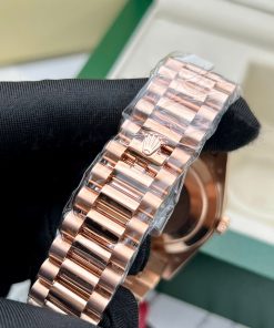 Đồng Hồ Rolex Day-Date Chế Tác Bọc Vàng 18K Mặt Cá Hồi Nhà Máy GM 40mm