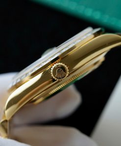 Đồng Hồ Rolex Day-Date Chế Tác Bọc Vàng Đính Kim Cương Moissanite Baguette 40mm